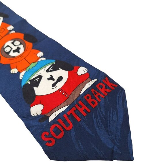Big Dogs South Bark Parody Humor Funny Cartoon Novelty Silk Necktie - Picture 3 of 7